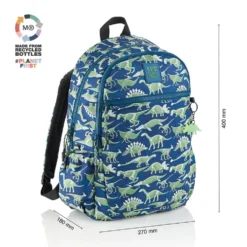 Mochila triple Lisboa Fossil brilla en la oscuridad reciclada 27x18x40cm