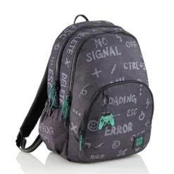 Mochila triple Oslo Game Over reciclada 28x16,5x41cm