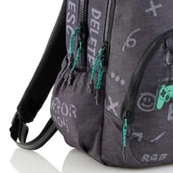 Mochila triple Oslo Game Over reciclada 28x16,5x41cm