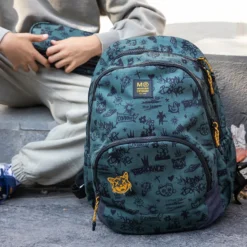 Mochila triple Oslo Not Boring reciclado 28x16,5x41cm