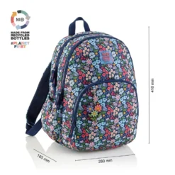 Mochila triple Oslo Spring Down reciclada 28x16,5x41cm