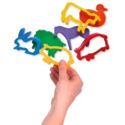 Moldes forma animales de granja para pasta de modelar 6 unidades