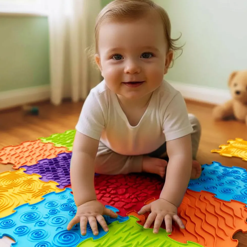 Paneles sensoriales para suelo Sensory Mats 6 piezas Bibi Soft