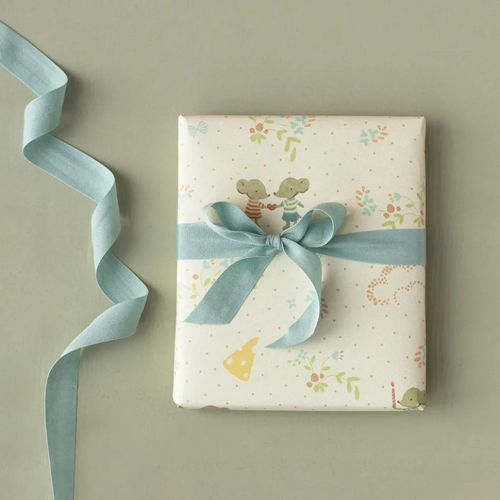 Papel de regalo ratoncitos 10 metros x 55cm. Maileg