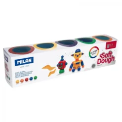 Pasta de modelar con purpurina 5 colores