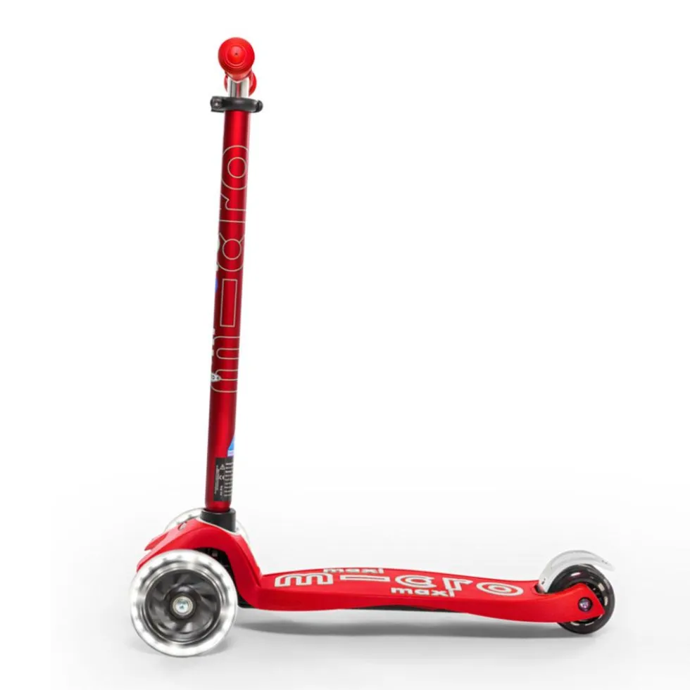 Patinete Maxi Micro Deluxe LED rojo
