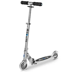 Patinete Micro Sprite Led plateado