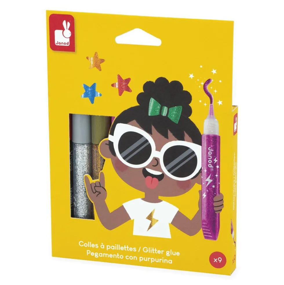 Pegamento con purpurina set 9 colores