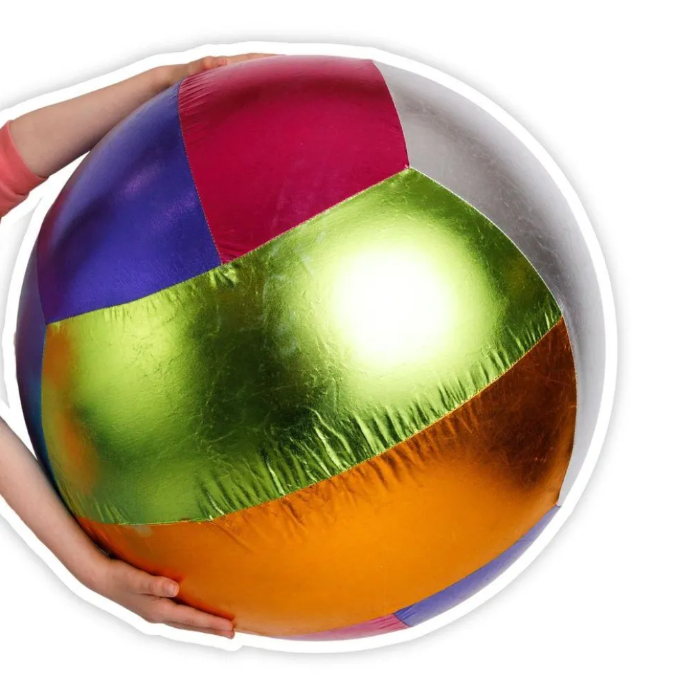 Pelota gigante hinchable metalizada 60cm.