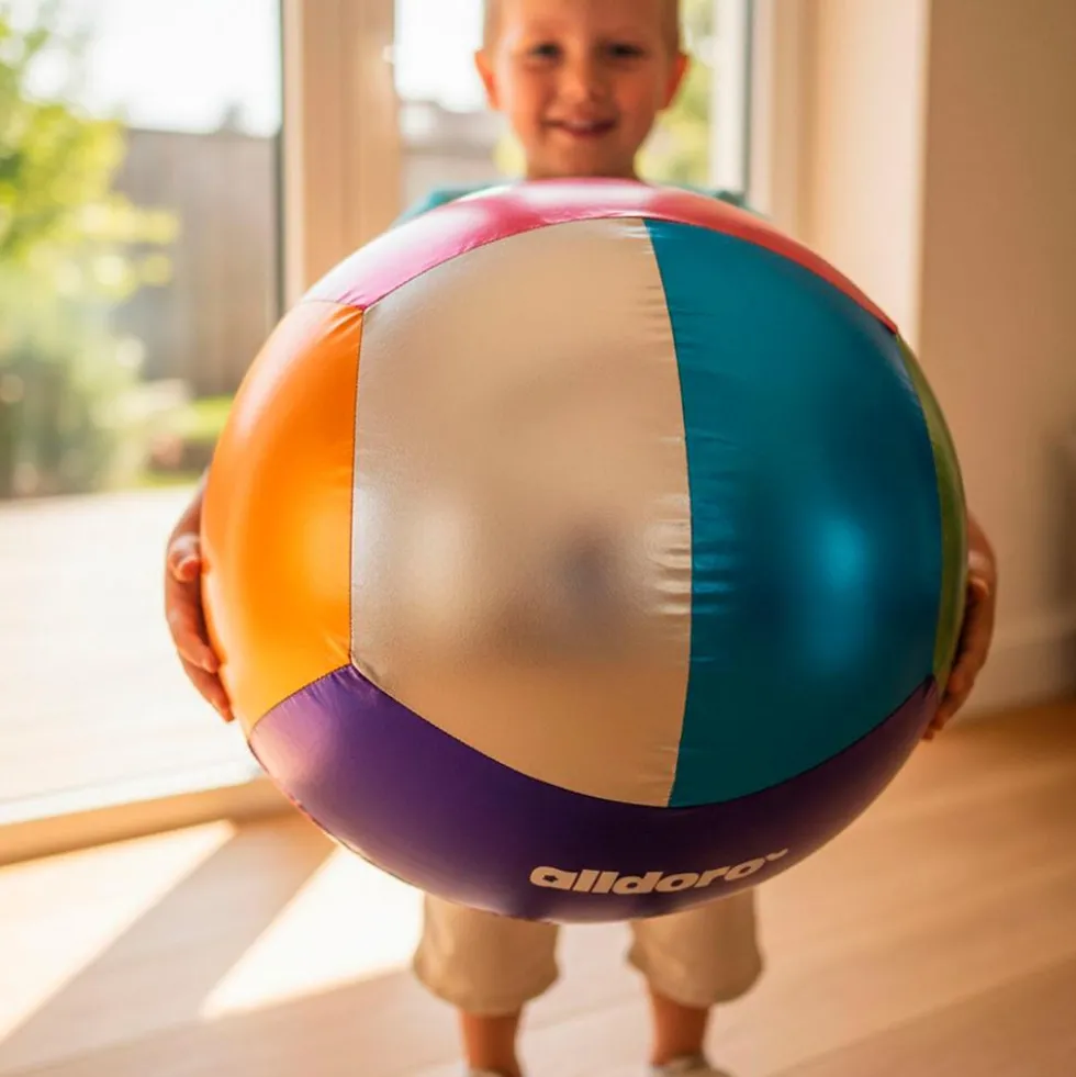 Pelota gigante hinchable metalizada 60cm.