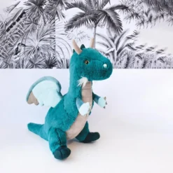 Peluche dragón azul 40cm con texturas Histoire d´Ours