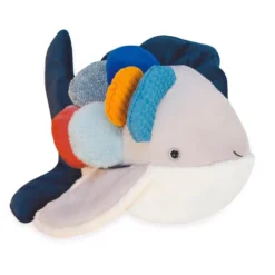 Peluche pez arco iris 30cm con texturas Histoire d´Ours