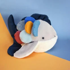 Peluche pez arco iris 30cm con texturas Histoire d´Ours