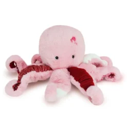 Peluche pulpo rosa 30x40cm con texturas Histoire d´Ours