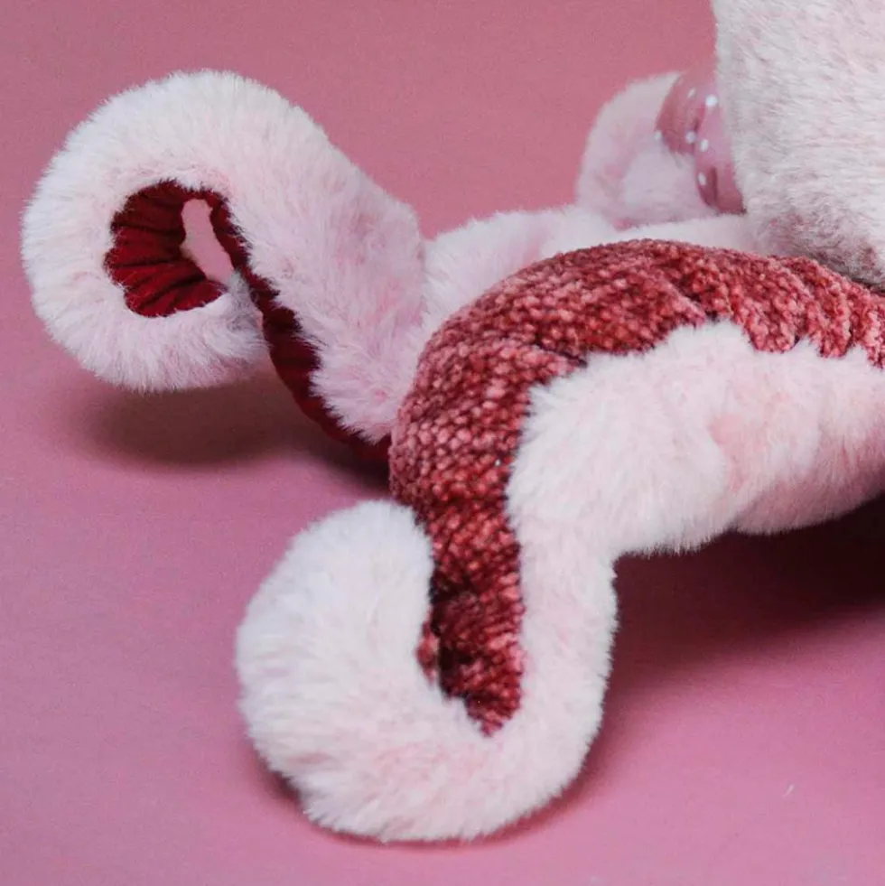 Peluche pulpo rosa 30x40cm con texturas Histoire d´Ours