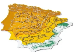 Plantilla de mapa de España tamaño grande 3 unidades