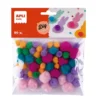 Pompones colores tamaño surtido 50 unidades