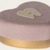 Portadientes de metal forma corazón brezo Maileg