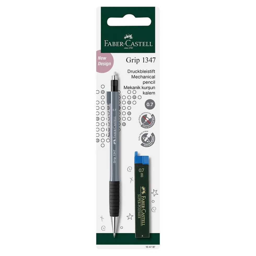 Portaminas Faber grip 1347 0.7mm minas 1 unidad colores surtidos
