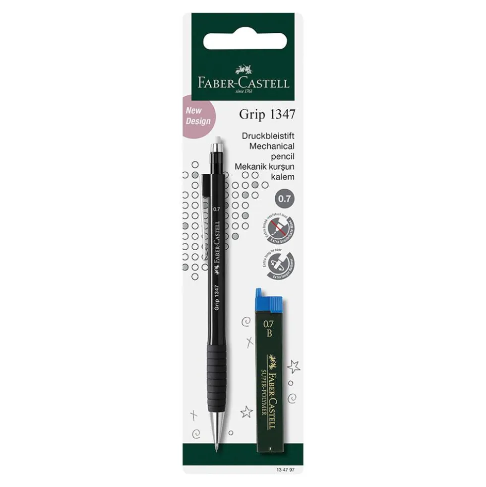 Portaminas Faber grip 1347 0.7mm minas 1 unidad colores surtidos