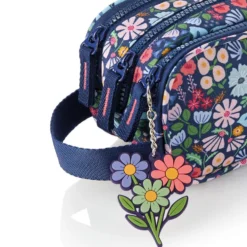 Portatodo triple con asa Spring Down reciclado 21x6x10,5cm