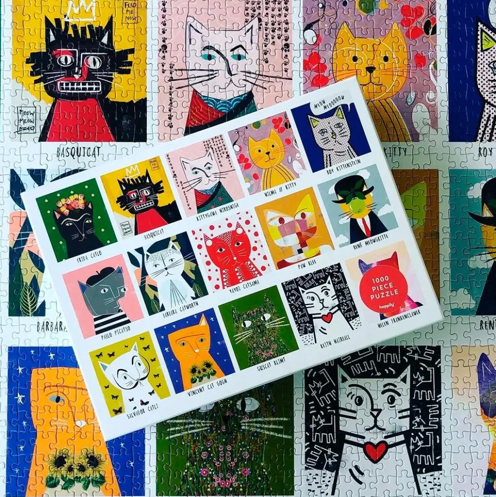 Puzzle Art Cats 1000 piezas. Happily