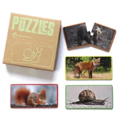 Puzzle cartón Animales del bosque