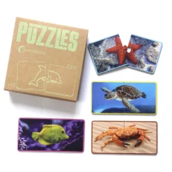 Puzzle cartón Animales marinos