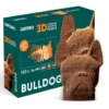 Puzzle 3D cartón cabeza bulldog 131 piezas