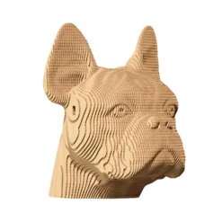 Puzzle 3D cartón cabeza bulldog 131 piezas