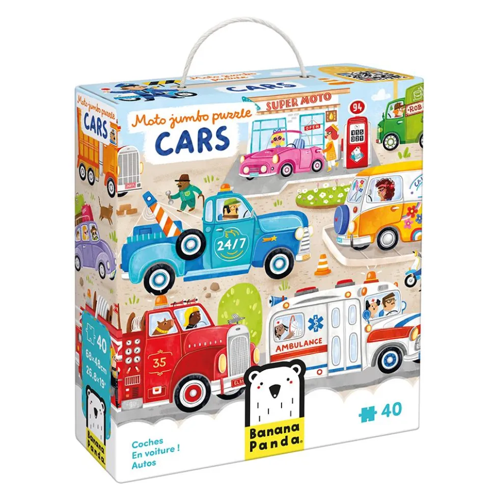 Puzzle moto jumbo coches 40 piezas