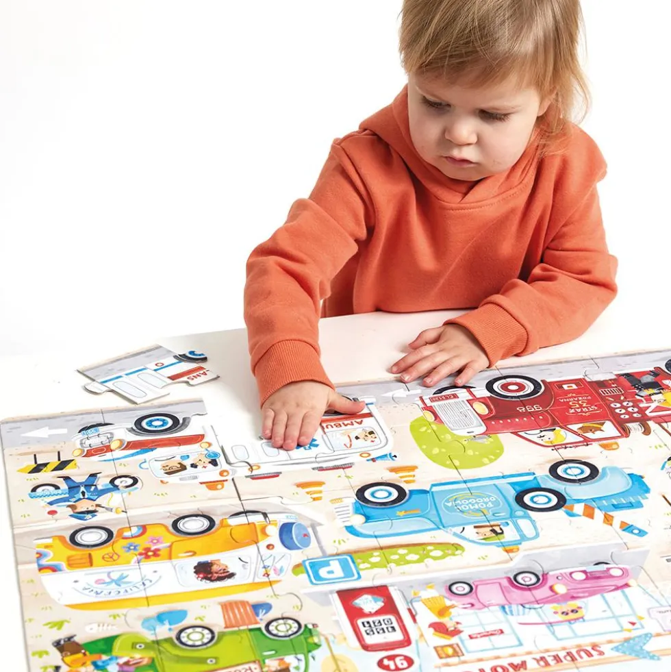 Puzzle moto jumbo coches 40 piezas