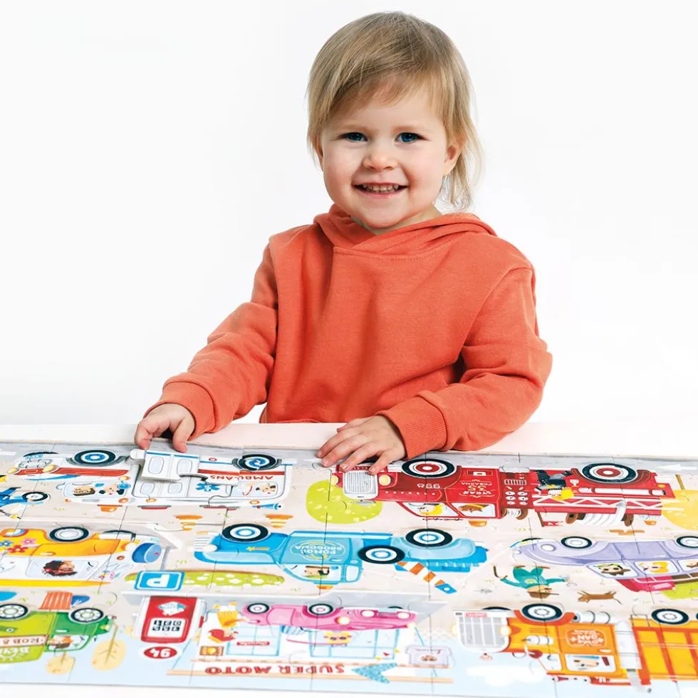 Puzzle moto jumbo coches 40 piezas