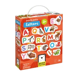 Puzzle parejas letras inglés 52 piezas 26 puzzles