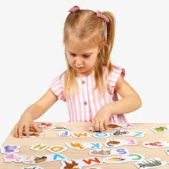 Puzzle parejas letras inglés 52 piezas 26 puzzles