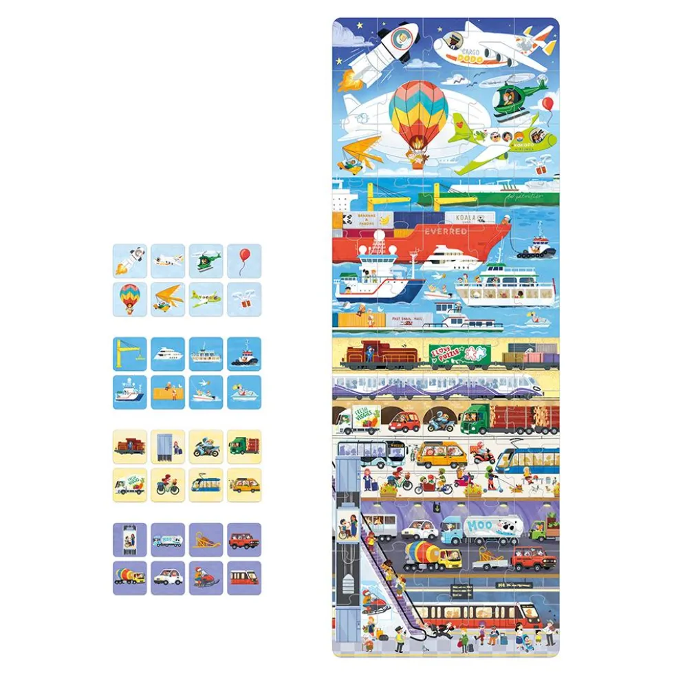 Puzzle Plus transportes 60 piezas