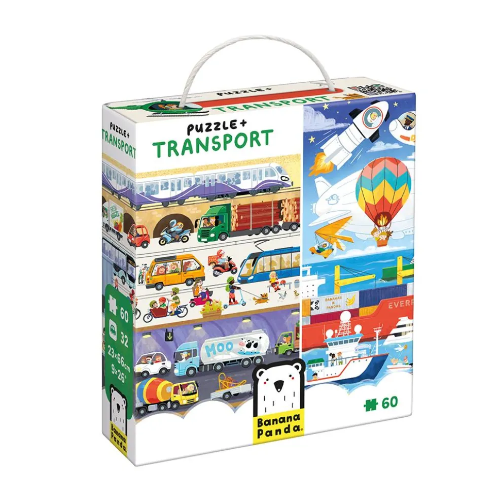 Puzzle Plus transportes 60 piezas