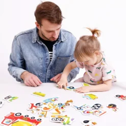 9 puzzles progresivos vehículos de construcción 33 pzas.