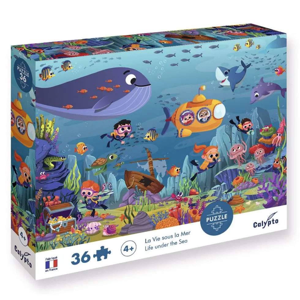 Puzzle vida submarina 36 piezas Calypto