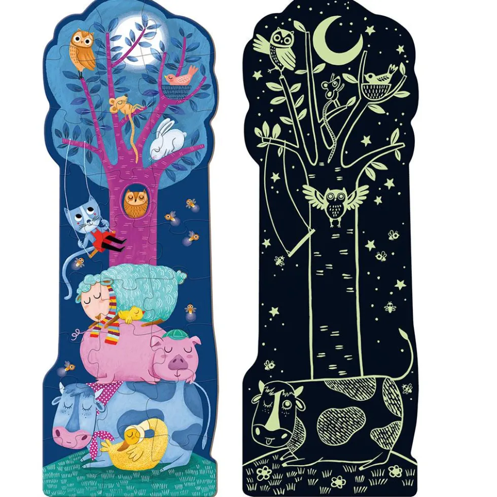 Puzzle XXL reversible día y noche brilla oscuridad 27 piezas