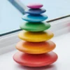 Rainbow buttons madera colores apilables