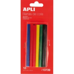 Recambio cola termofusible de colores para pistola 12 unidades