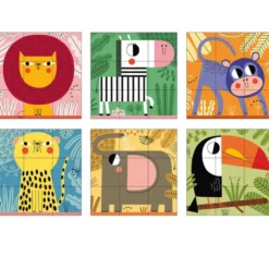 Rompecabezas animales selva 9 cubos