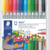 Rotulador doble punta 12 colores Staedtler