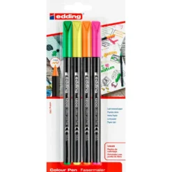 Rotulador edding 1200 4 colores neón