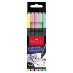 Rotulador grip finepen 5 colores pastel