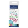 Rotulador lettering 6 unidades tonos pastel Pitt Artist Pen Faber Castell