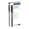 Rotulador Lumocolor negro punta media caja de 10 unidades