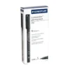 Rotulador Lumocolor negro punta fina caja de 10 unidades