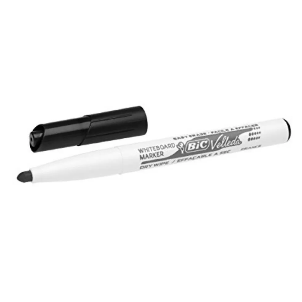 Rotulador para pizarra blanca Velleda Medium negro 12 unidades
